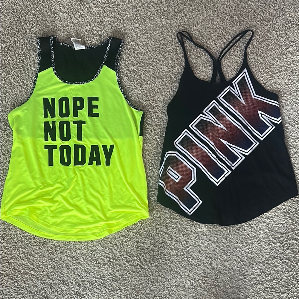 PINK Victoria's Secret Set of 2 Active Tanks